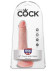 Телесный фаллоимитатор с мошонкой и присоской 6  Cock with Balls - 17,8 см.