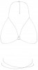 Серебристая упряжь-цепочка Magnifique Bra Chain
