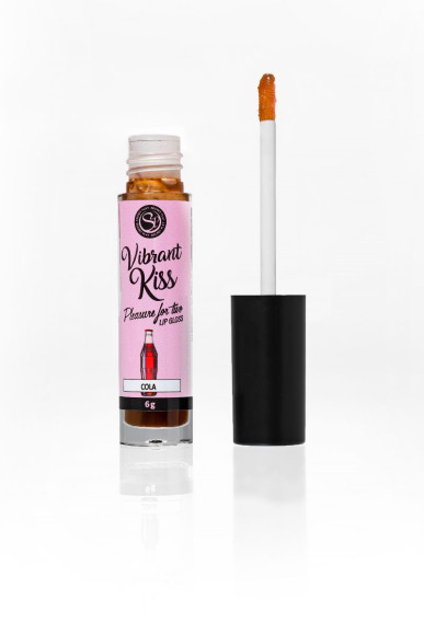 Бальзам для губ Lip Gloss Vibrant Kiss со вкусом колы - 6 гр. Бальзам для губ Lip Gloss Vibrant Kiss со вкусом колы - 6 гр.