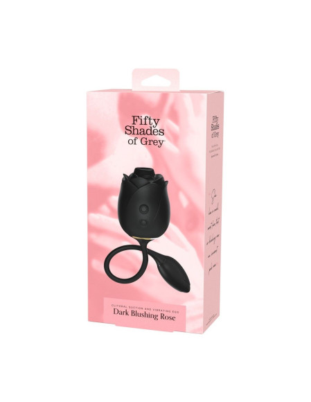 Черный клиторальный стимулятор Dark Blushing Rose