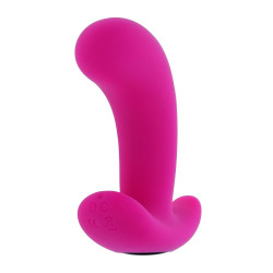 Розовый вибромассажёр простаты с пультом ДУ Hooking Up - 9,5 см.