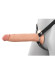 Телесный пустотелый фаллопротез 9’’ Hollow Silicone Strap-On - 24,1 см.