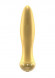Вибратор-торпеда с кристалликами The Gem Gold - 16,6 см.