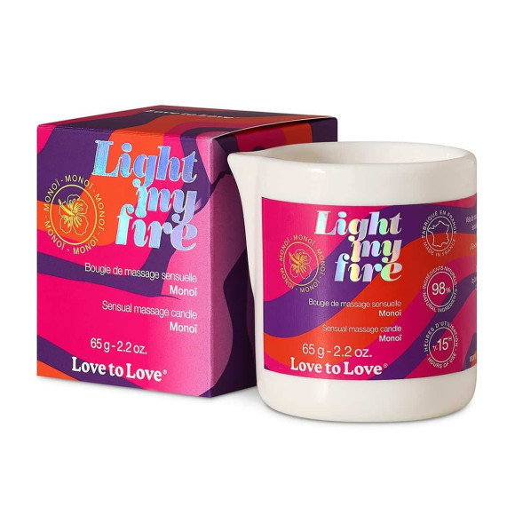 Массажная свеча Light My Fire с ароматом моной - 80 мл.