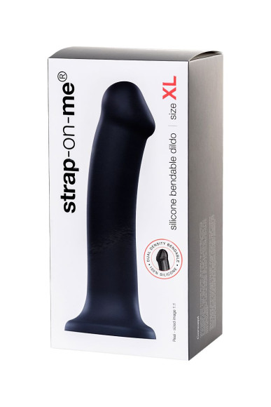 Черный фаллос на присоске Silicone Bendable Dildo XL - 20 см. Черный фаллос на присоске Silicone Bendable Dildo XL - 20 см.