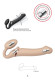 Телесный безремневой вибрострапон Vibrating Bendable Strap-On - size L