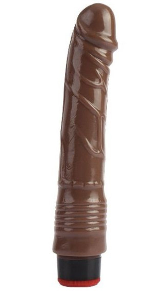 Коричневый вибратор-реалистик 9 Vibrating Dildo - 22,5 см. Коричневый вибратор-реалистик 9 Vibrating Dildo - 22,5 см.