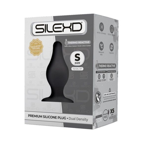 Черная малая анальная пробка SileXD - 7,2 см. Черная малая анальная пробка SileXD - 7,2 см.