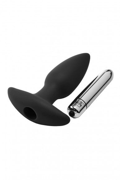 Черная анальная вибропробка FantASStic Vibrating Plug - 14 см. Черная анальная вибропробка FantASStic Vibrating Plug - 14 см.