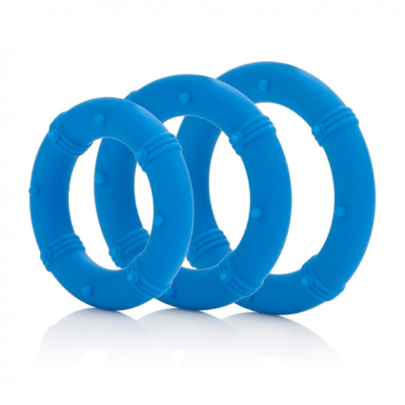 Набор из трех голубых эрекционных колец Posh Love Rings