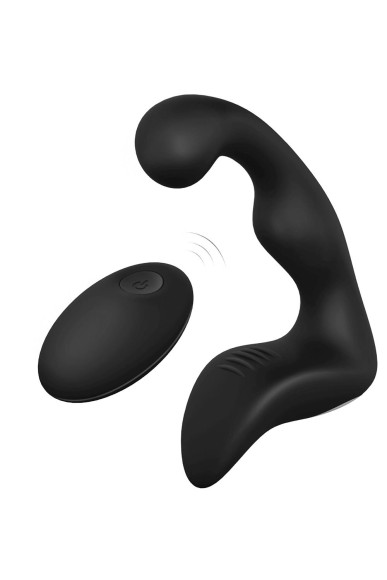 Черный вибромассажер простаты REMOTE BOOTY PLEASER 