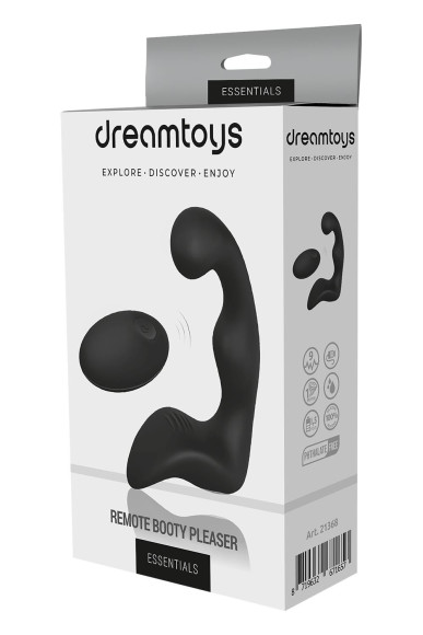 Черный вибромассажер простаты REMOTE BOOTY PLEASER 