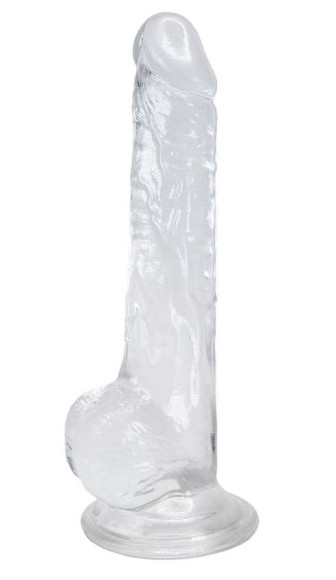 Прозрачный фаллоимитатор на присоске Lusty Jelly Dildo - 18 см. Прозрачный фаллоимитатор на присоске Lusty Jelly Dildo - 18 см.