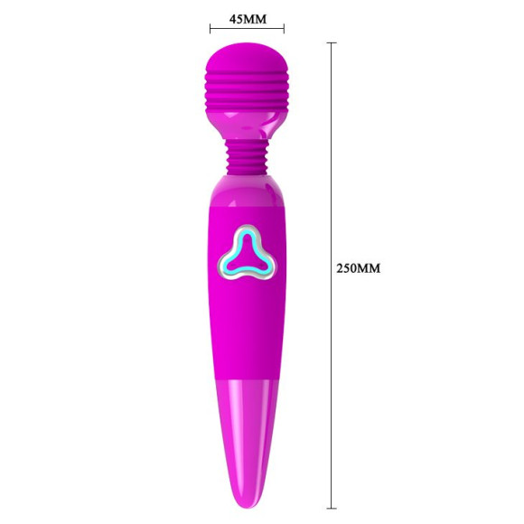 Лиловый вибромассажер Flirtatious Wand - 25 см. Лиловый вибромассажер Flirtatious Wand - 25 см.
