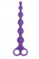 Фиолетовая анальная цепочка 8 Inch Ribbed Silicone Anal Beads - 26 см.