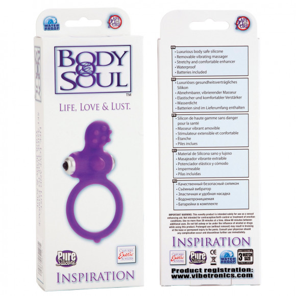 Фиолетовое виброкольцо Body & Soul Inspiration