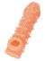 Телесная закрытая насадка с пупырышками Cock Sleeve 005 Size L - 17,6 см.