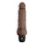 Коричневый вибратор с клиторальным выступом 7  Realistic Vibrator - 21,5 см.