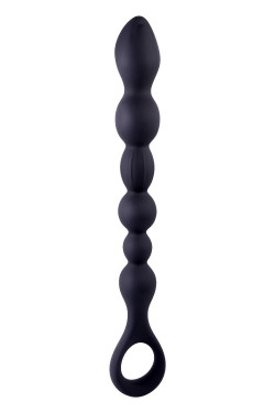 Черная анальная цепочка Beads Hunter - 25,4 см.