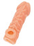 Телесная закрытая насадка с венками Cock Sleeve 006 Size M - 15,6 см.