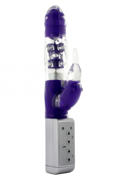 Фиолетовый Hi-tech вибратор Funky Rabbit Dark Purple - 22 см. Фиолетовый Hi-tech вибратор Funky Rabbit Dark Purple - 22 см.