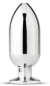 Серебристая анальная пробка Sinner Big Metal Buttplug - 10 см.