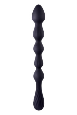 Черная анальная цепочка Hunter Beads - 26,7 см.