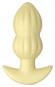 Желтая анальная пробка с вибрацией Cuties Vibrating Mini Butt Plug - 8 см.