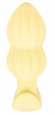 Желтая анальная пробка с вибрацией Cuties Vibrating Mini Butt Plug - 8 см.