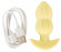 Желтая анальная пробка с вибрацией Cuties Vibrating Mini Butt Plug - 8 см.