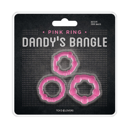 Набор из 3 розовых эрекционных колец KIT 3 COCK RING BE ON THE BALL