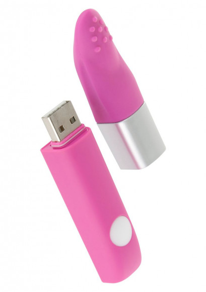 Розовый мини-вибратор TRAVEL C-SENSE - 11 см.