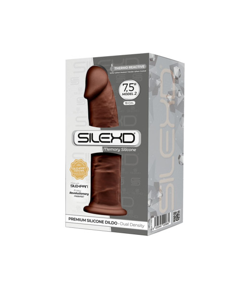 Коричневый фаллоимитатор SILEXD Model 2 - 19 см. Коричневый фаллоимитатор SILEXD Model 2 - 19 см.