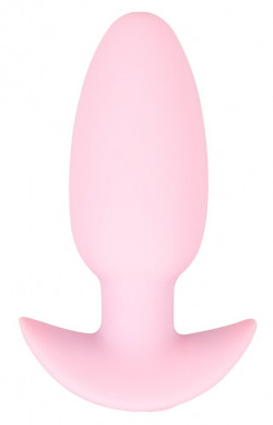 Розовая анальная пробка с вибрацией Cuties Vibrating Mini Butt Plug - 8 см.