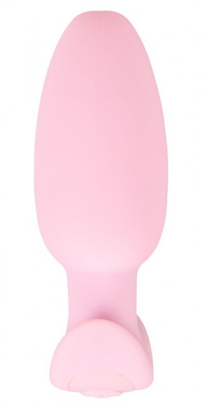 Розовая анальная пробка с вибрацией Cuties Vibrating Mini Butt Plug - 8 см.