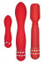Набор красных вибраторов DIAMOND TRIPLE PLEASURE PACK