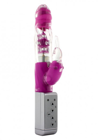 Лиловый Hi-tech вибратор Funky Rabbit Violet - 22 см. Лиловый Hi-tech вибратор Funky Rabbit Violet - 22 см.