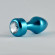 Голубая алюминиевая пробка Aluminium Blue Diamond с кристаллом - 8,1 см.