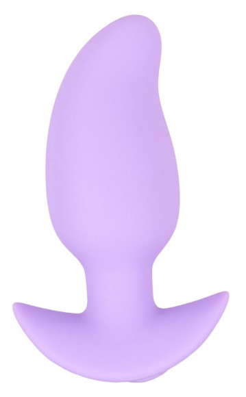 Сиреневая анальная пробка с вибрацией Cuties Vibrating Mini Butt Plug - 8 см.