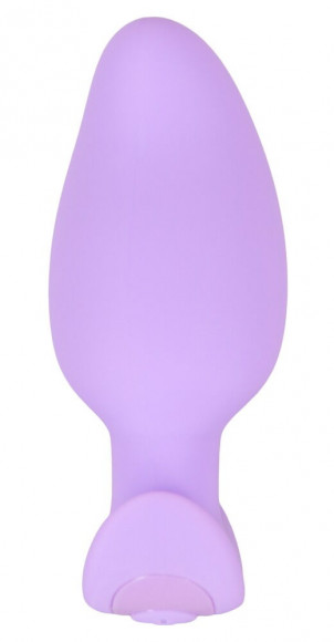 Сиреневая анальная пробка с вибрацией Cuties Vibrating Mini Butt Plug - 8 см.