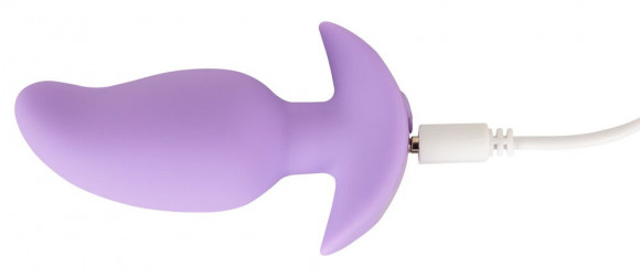 Сиреневая анальная пробка с вибрацией Cuties Vibrating Mini Butt Plug - 8 см.
