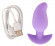 Сиреневая анальная пробка с вибрацией Cuties Vibrating Mini Butt Plug - 8 см.