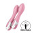 Розовый вибромассажер с функцией расширения Air Pump Vibrator 2 - 20,9 см.