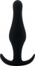 Чёрная анальная пробка Butt Plug with Handle Medium - 12,6 см.