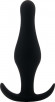 Чёрная анальная пробка Butt Plug with Handle Medium - 12,6 см.