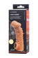 Телесная закрытая насадка с шершавой головкой Cock Sleeve 007 Size L - 17,6 см.