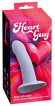 Голубой вибростимулятор на присоске Heart Guy - 17 см.