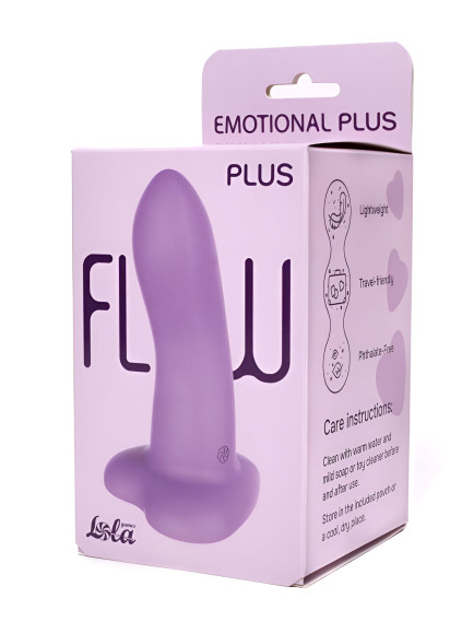 Фиолетовый нереалистичный дилдо Emotional Plus - 13 см.