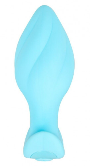 Голубая анальная пробка с вибрацией Cuties Vibrating Mini Butt Plug - 8 см.