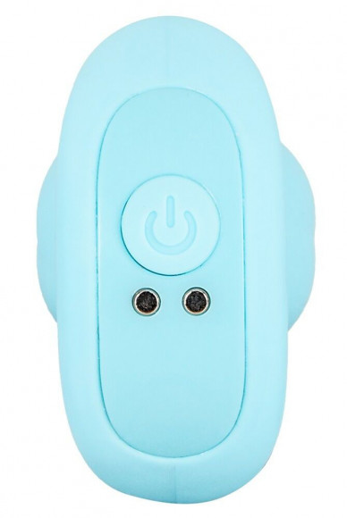 Голубая анальная пробка с вибрацией Cuties Vibrating Mini Butt Plug - 8 см.